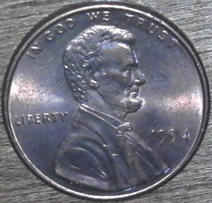 1994-P-Lincoln-Memorial-Cent-With-Broken-Die-Post-In-B-Die-Chip